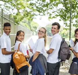 Diversity Students Friends Happiness Concept